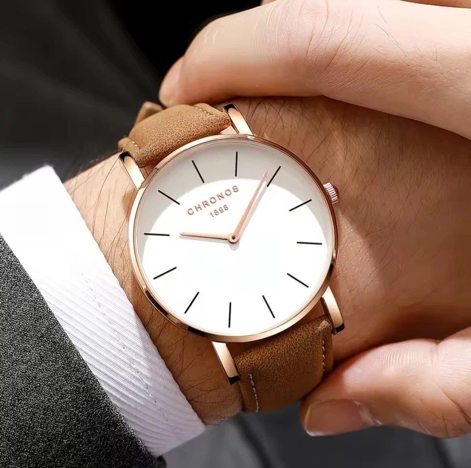 CHRONOS Luxury Brand Watch For Men Minimalist Fashion Quartz And Water resistant - 2