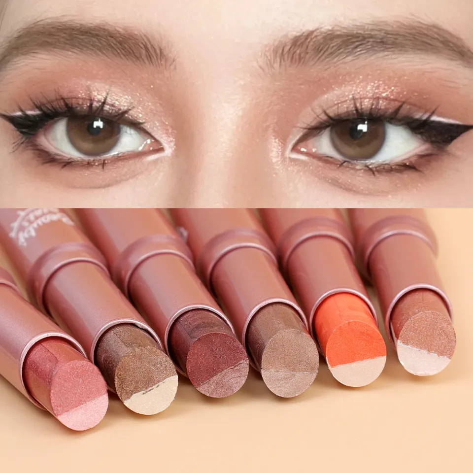 Double Color Gradient Pearlescent Eyeshadow Pencil Glitter - 3