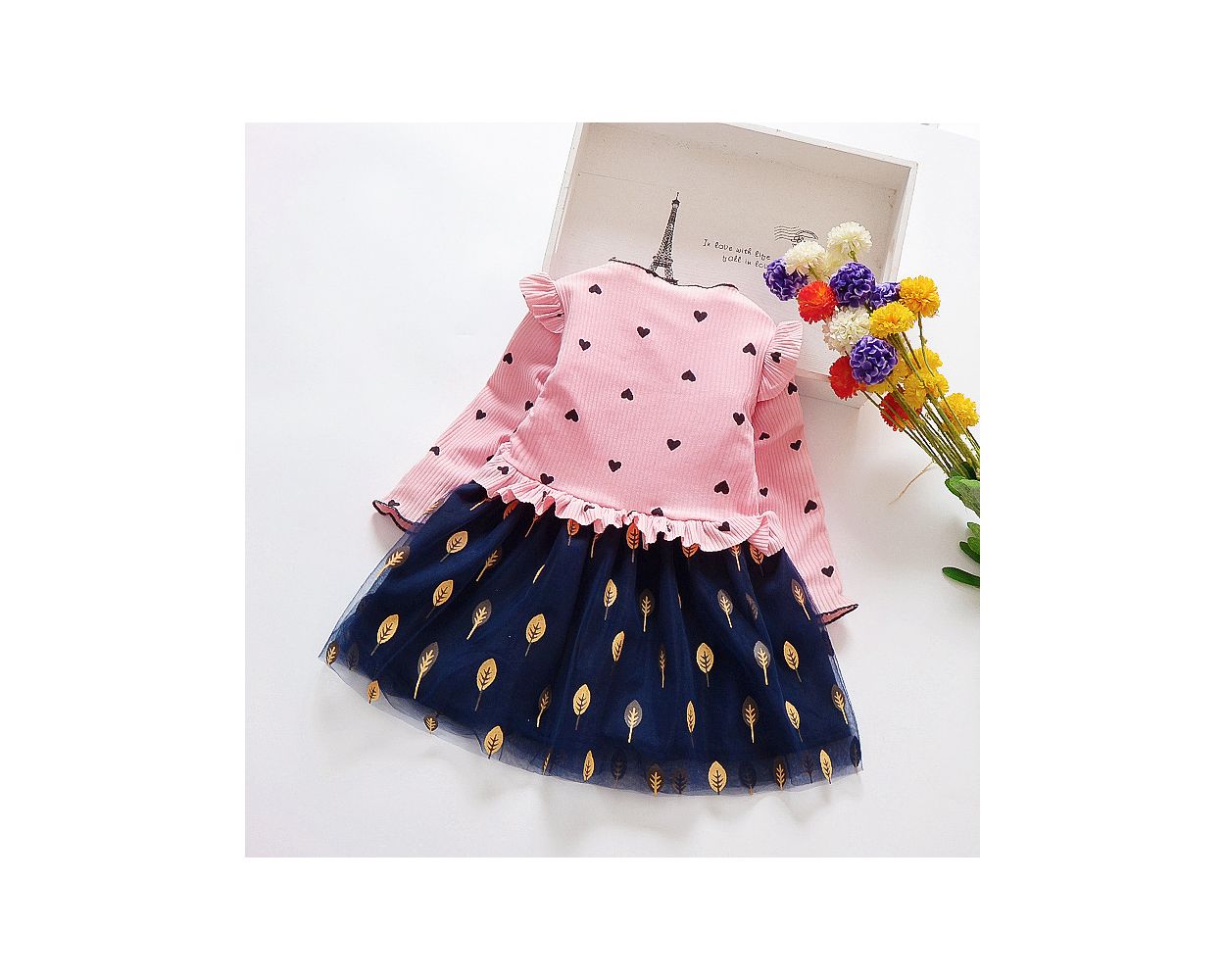 Charming Pink Western Frock For Baby Girls