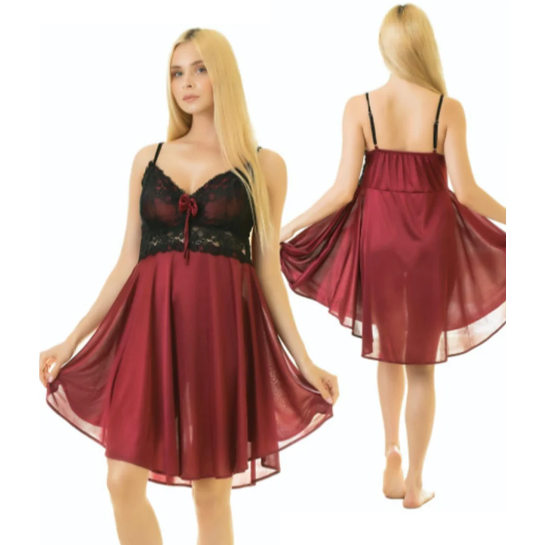 1 Piece Ceder Strap Short Nightie