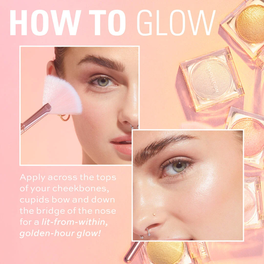 Makeup Revolution Beam Bright Highlighter Pink Seduction - 2