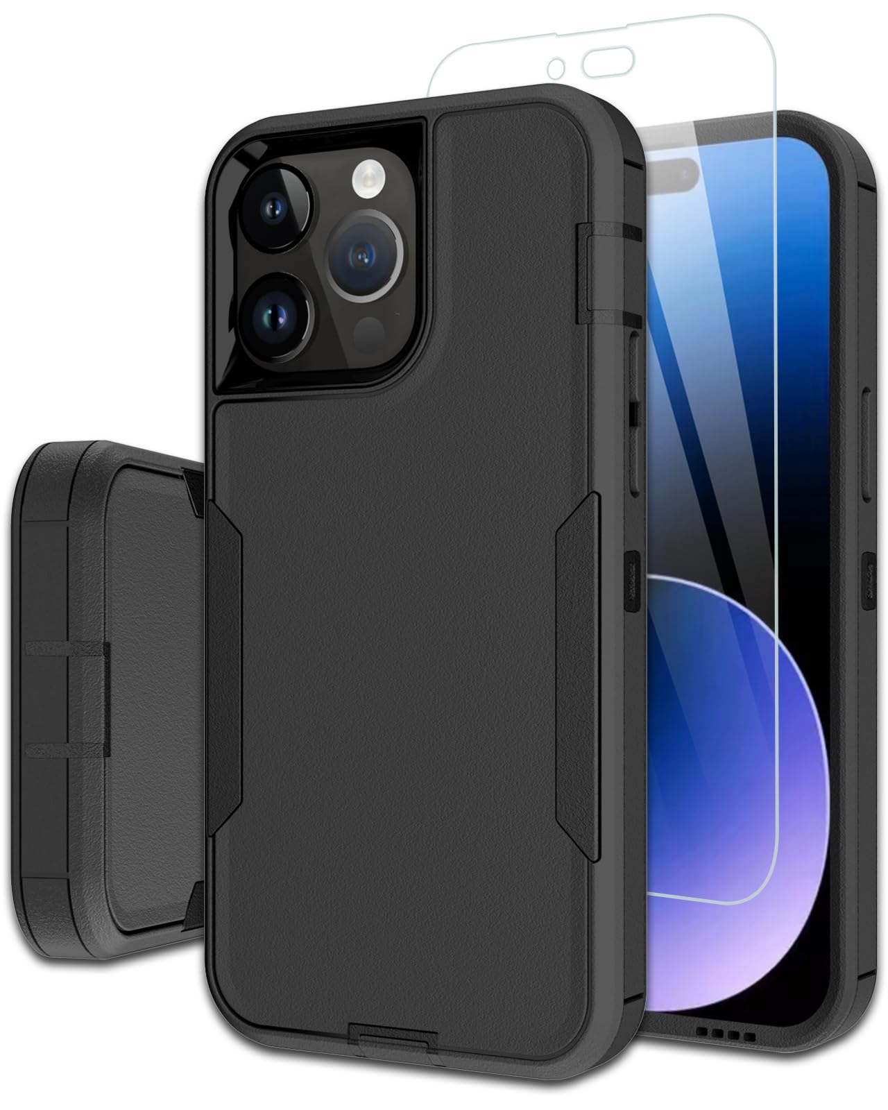 Dahkoiz for iPhone 15 Pro Max Phone Case, and Glass Screen