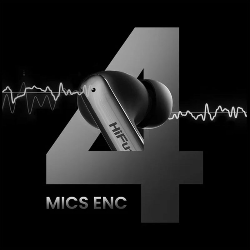 Hifuture SonicAir True Wireless Bluetooth Earphones with Bluetooth 5.3, ENC Noise Cancellation, 4 Microphones, 10mm Drivers - Black - 2