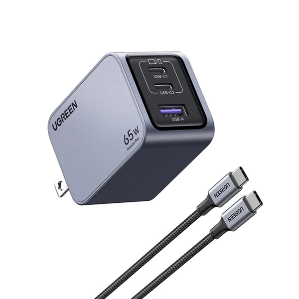 UGreen Nexode Pro 3-PORT 65W Gan Tech Fast Charger – 50653