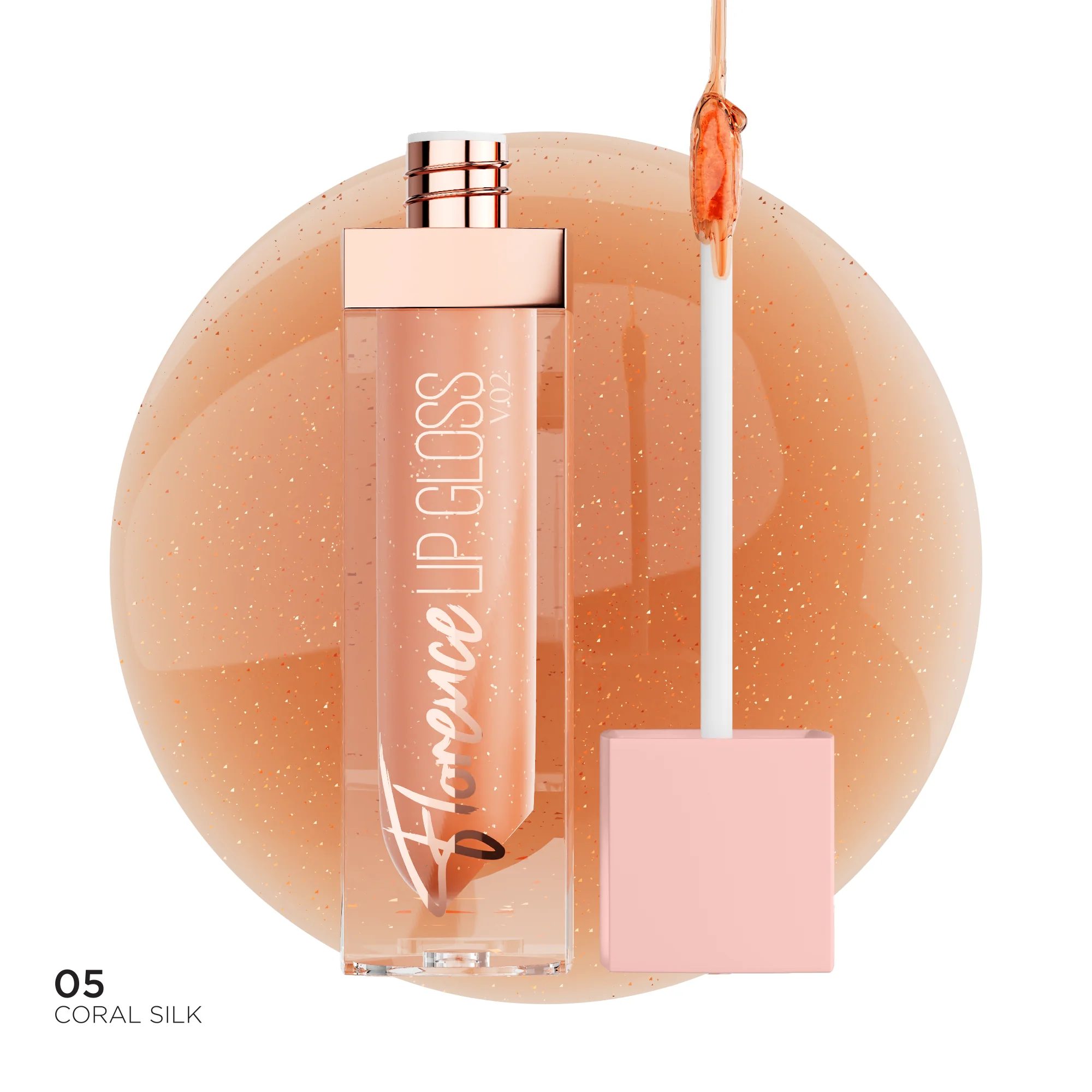 Florence V.02 Lip Gloss - 05 Coral Silk