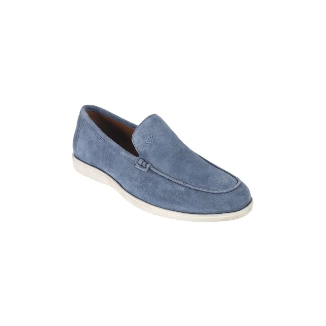 Men Blue-suede Formal Moccasin