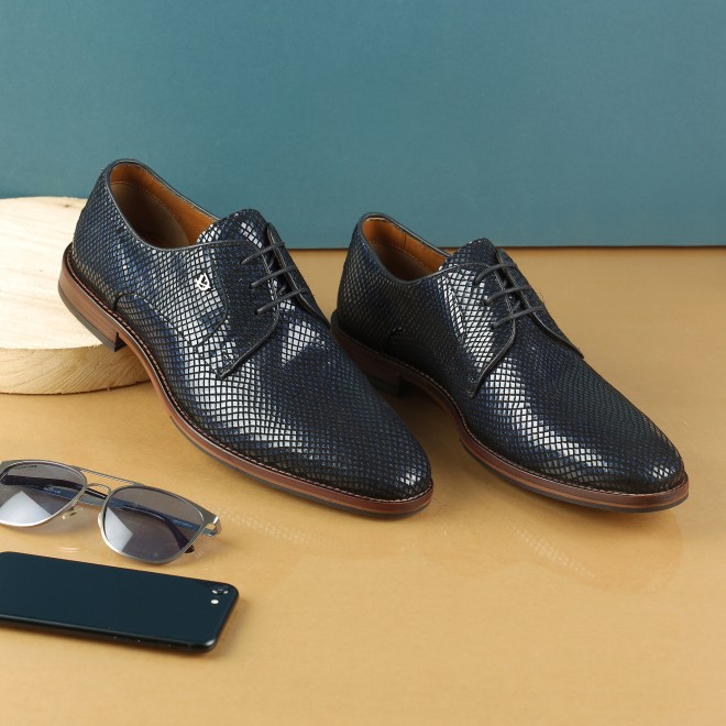 Men Navy-Blue Party Lace Up - 2