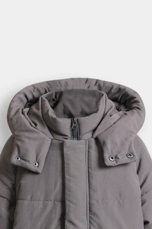 Puffer Jacket With Hood - 2