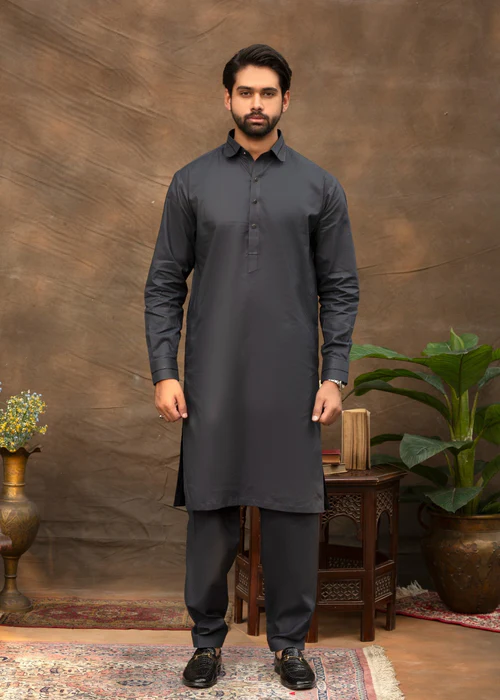 Charcoal Grey-EasternVerse Shalwar Kameez