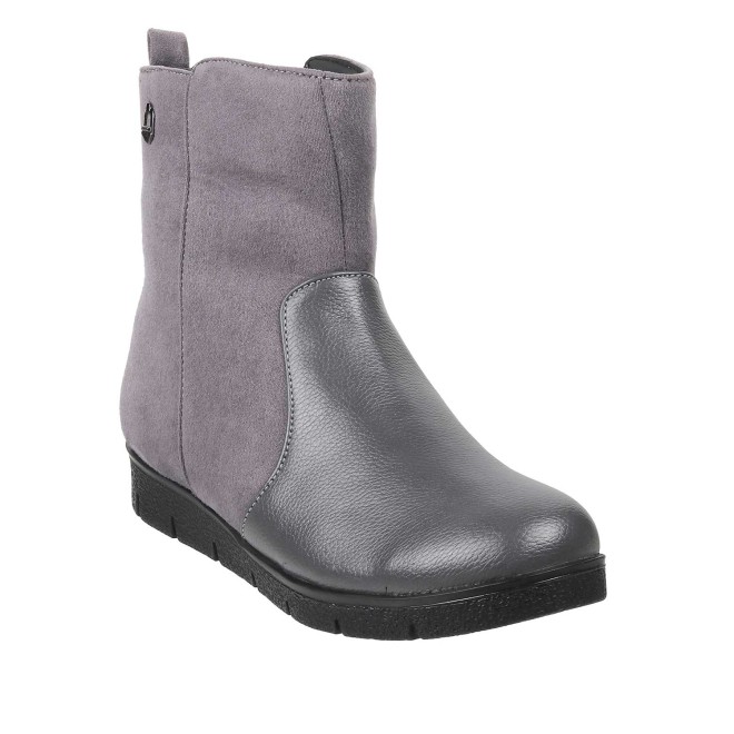 Women Grey Casual Boots - 2