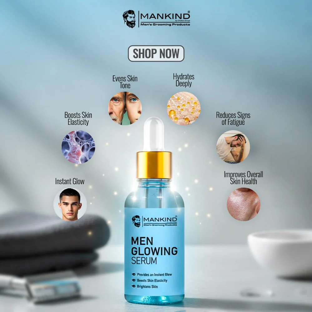 Men Glowing Serum 30ml – Brightening & Elasticity Boost - 2