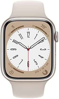 Apple Watch Series 8 GPS 45mm Starlight Aluminum (Renewed)