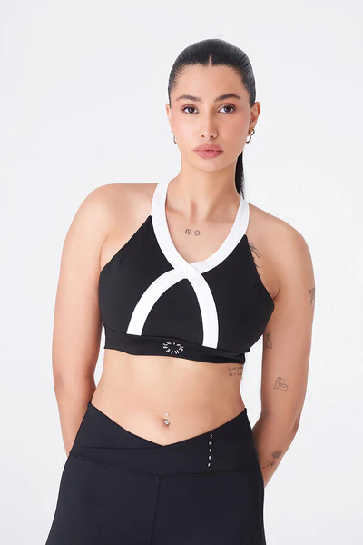 Sleek Black Sports Bra and Legging - 2