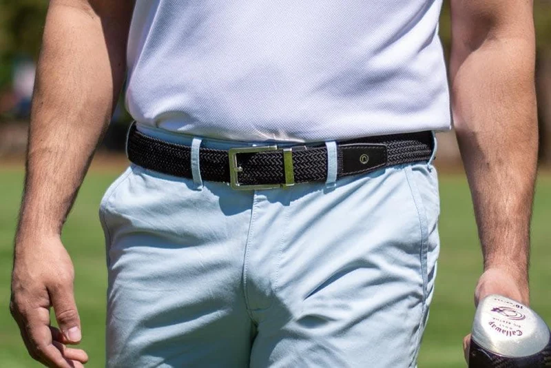 Braided Black Golf Ratchet Belt 1.38" [35mm] - 2