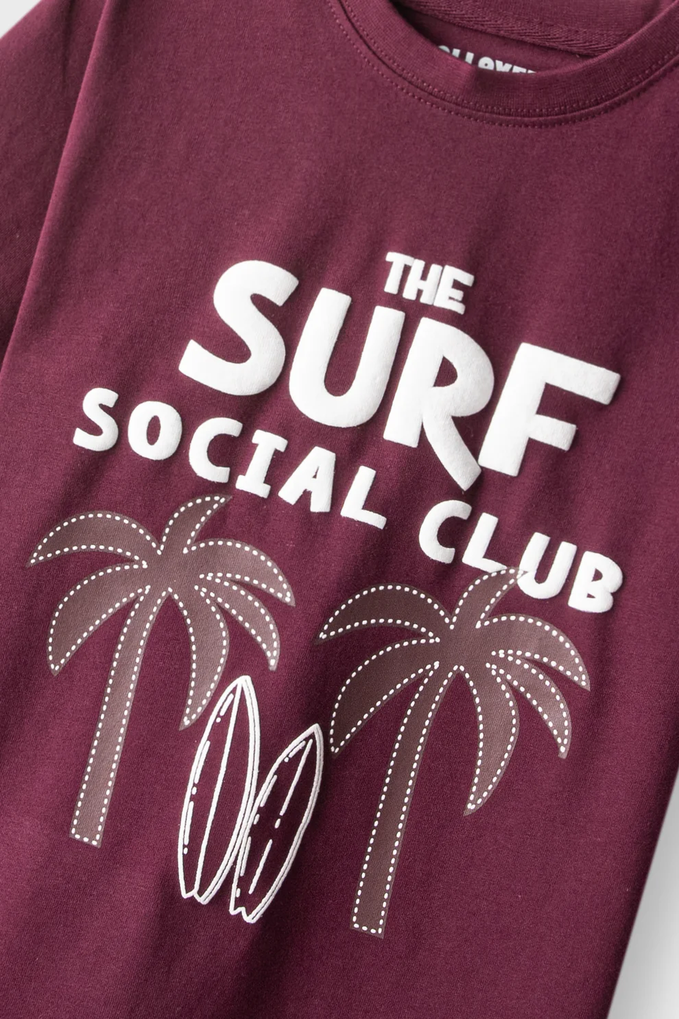 Boys Tropical Burgundy Surf Tee - 2