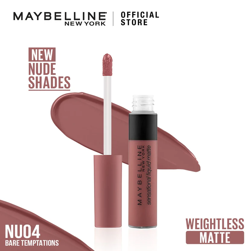 Maybelline - Color Sensational Liquid Matte Lipstick - The Nudes Collection - NU 04 - Bare Temptations - 2