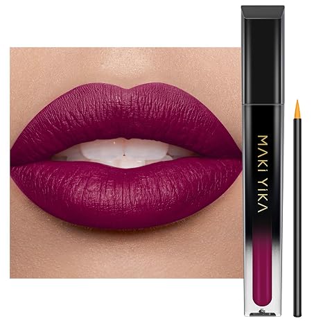 MAKI YIKA Red Lipstick Liquid for Women Color Stay Long Lasting Lipsticks | Smudgeproof Brown Matte Liquid Lipstick Transterproof Lip Makeup, No Rules - 3