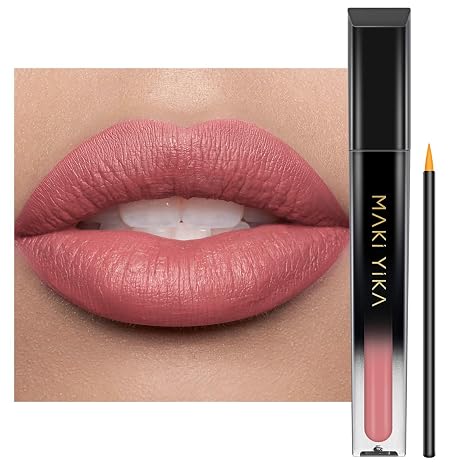 MAKI YIKA Red Lipstick Liquid for Women Color Stay Long Lasting Lipsticks | Smudgeproof Brown Matte Liquid Lipstick Transterproof Lip Makeup, No Rules
