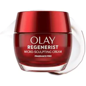 Olay Face Moisturizer, Regenerist Micro-Sculpting Cream for Women, Fragrance-Free - Anti-Aging, Anti-Wrinkle, Firming Skin Care - Triple Collagen Cream, Peptide, Hyaluronic Acid, Niacinamide, 1.7oz